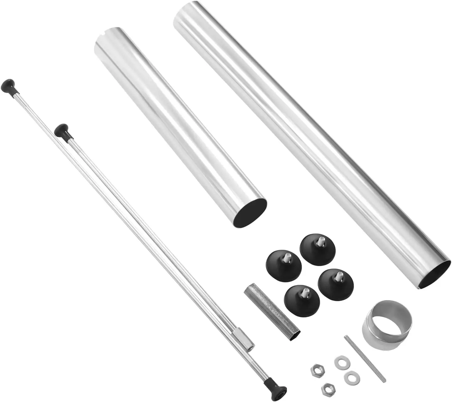 Round Pub Table With Stainless Steel Tabletop, Round Indoor-Outdoor Table With Base For Dining Bistro Cafe Home Bar, 23.6-Inch