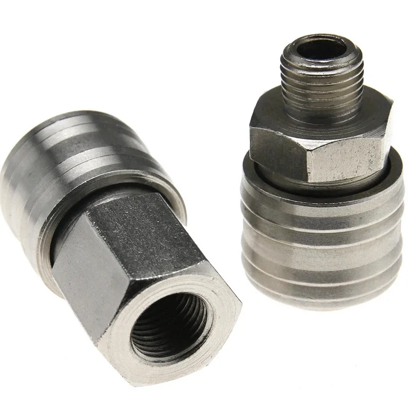 10 PCS/Set German Quick Pneumatic Connectors BSP 1/4 Iron Nickel Plated European pneumatic Components Press Gauge Fitting