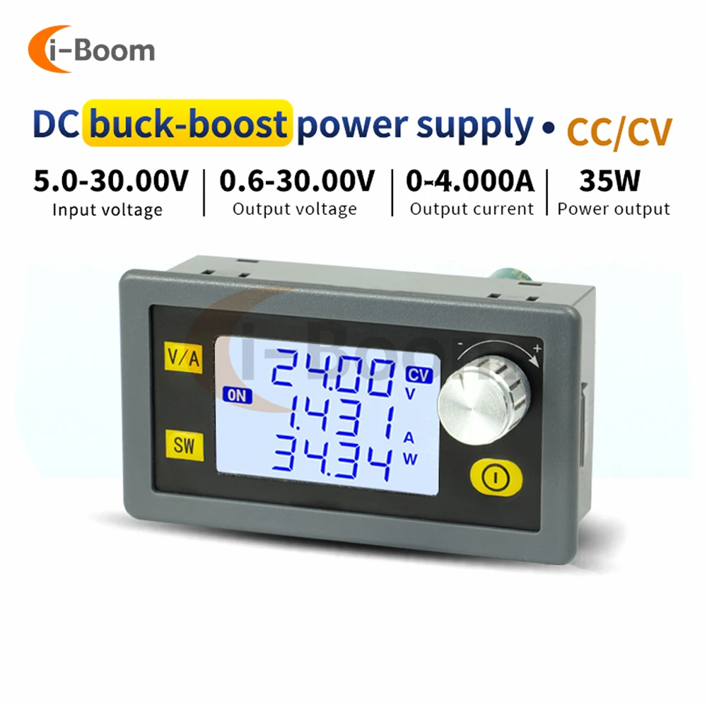 Napięcie regulowane zasilacz regulowany DC-DC Buck Boost Converter CC CV stały prąd 0.6-30V 4A 5V 12V 24V moduł zasilania