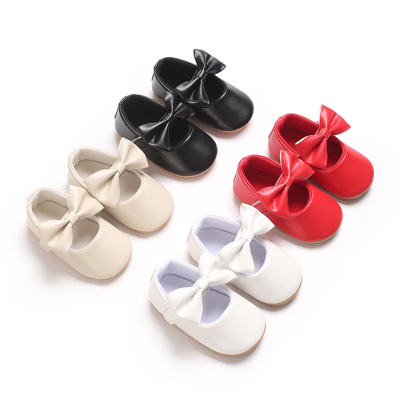 

Baby Spring And Autumn Princess Shoes Cute Butterfly Knot Decoration Soft Bottom Toddler Shoes