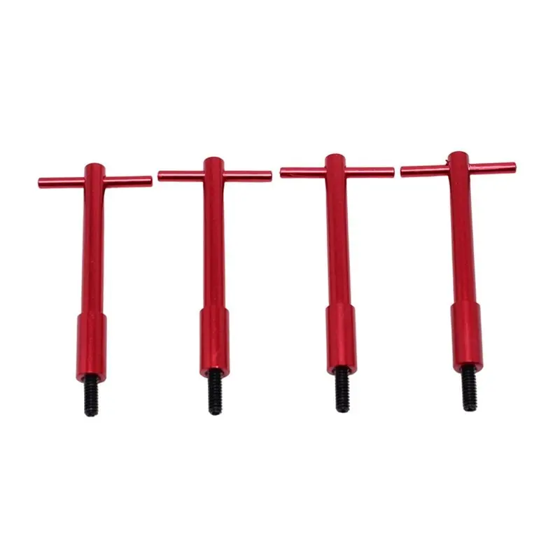 

4Pcs Aluminum Valve Cover T-Bar Wing Nut Bolts 1/4"-20 For SBC BBC Chevy Ford Dodge Tall T-Bar Valve Cover Hold Red