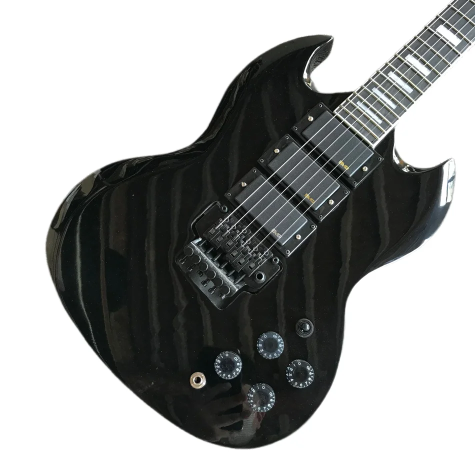 Made in China, SG400 electric guitar, black vibrato system, 3 pickups, rosewood fingerboard, free shipping