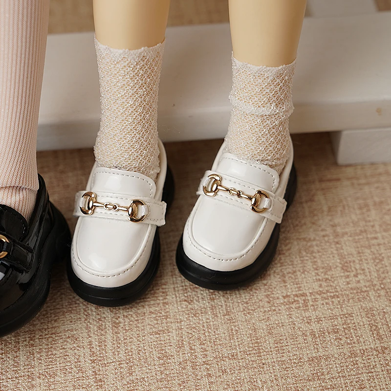 

1/4 Bjd Doll Shoes Thick Bottom Metal Buckle Replaceable Shoe Upper Casual Shoes For Bjd Doll Small Leather Shoes Accessories