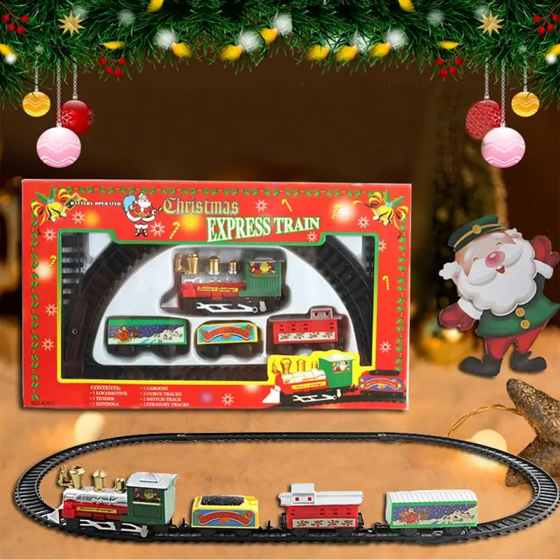 Train Sets for Boys Small Kids Trains Christmas Toys Train Sets Under Christmas Tree Model Train Indoor Christmas Decorations