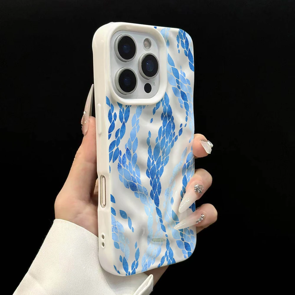 Kreative Schlangenmuster-Kunst-Handyhülle für iPhone 17 16 15 14 13 12 11 Pro Max 14 Plus 17Air Falten-Wellen-Soft-Silikon-Schutzhülle – Detail 8