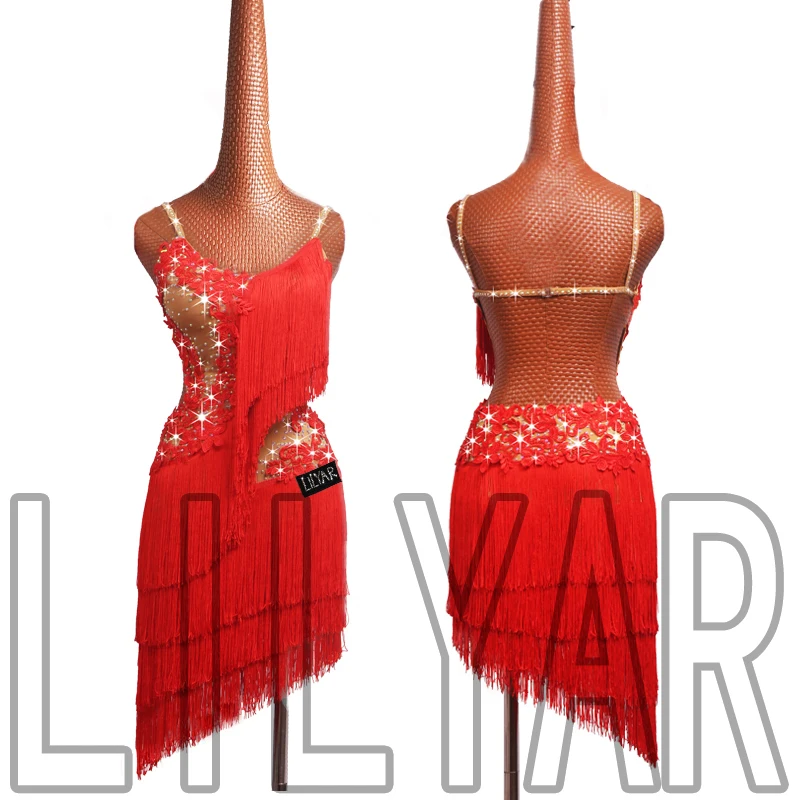 성인용 블랙 롱 백리스 섹시한 댄스 드레스, 라틴 댄스 대회 공연, 신상