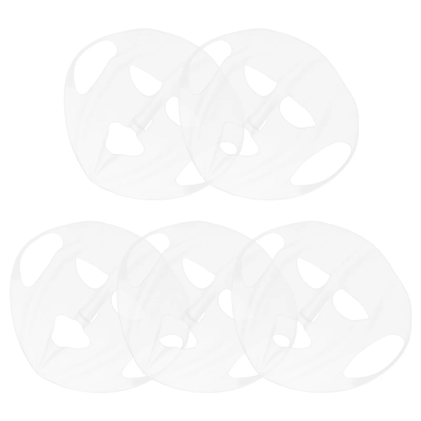 

5Pcs Silicone Face Cover Reusable Beauty Tool Sheet Mask Skin Nourishment Steam Mask Facial Accessories Prevent Evaporation
