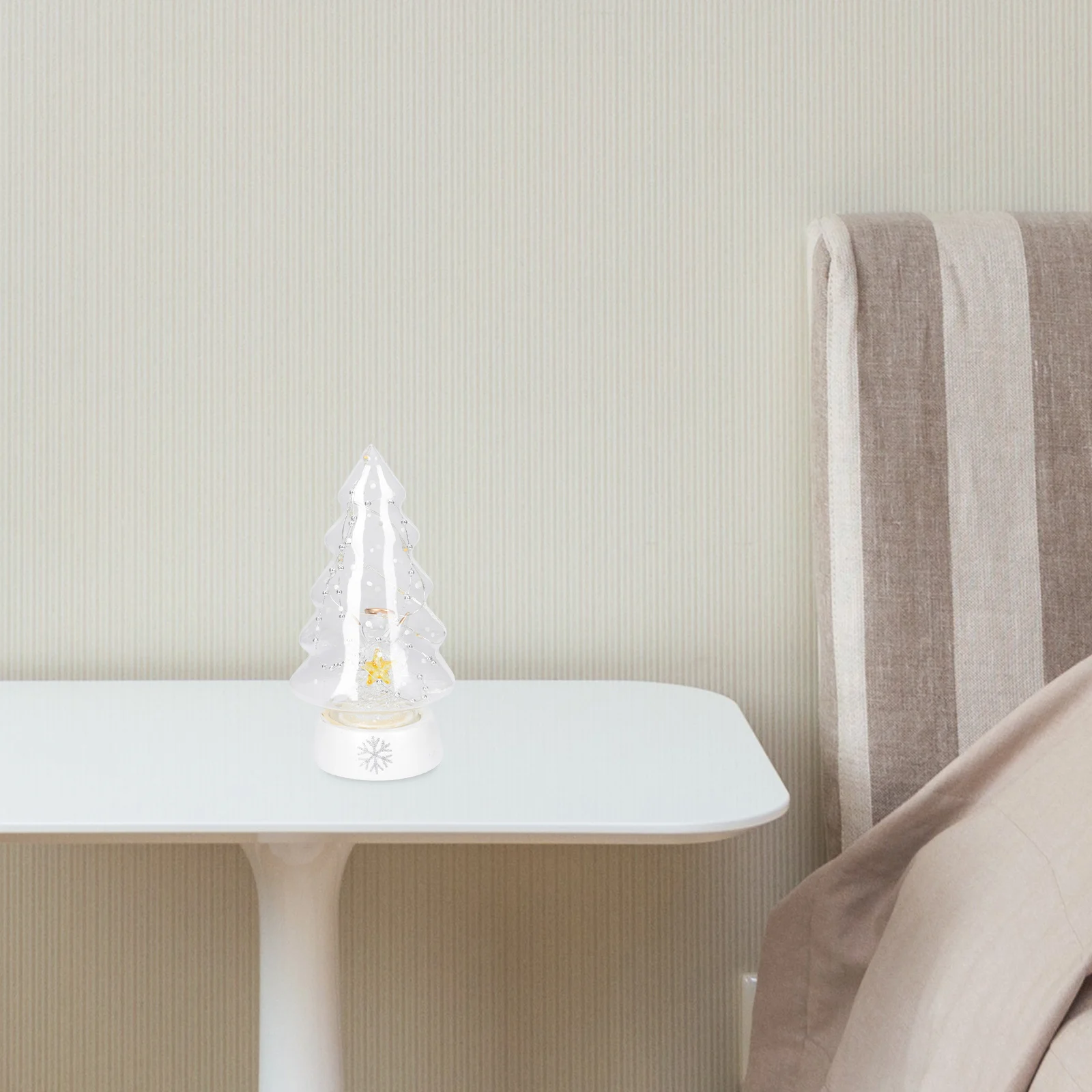 

Mini Glass Night Lamp Warm Light Desktop Adornment Compact Size Lovely Atmosphere Luminous Decoration Small Night Light Living