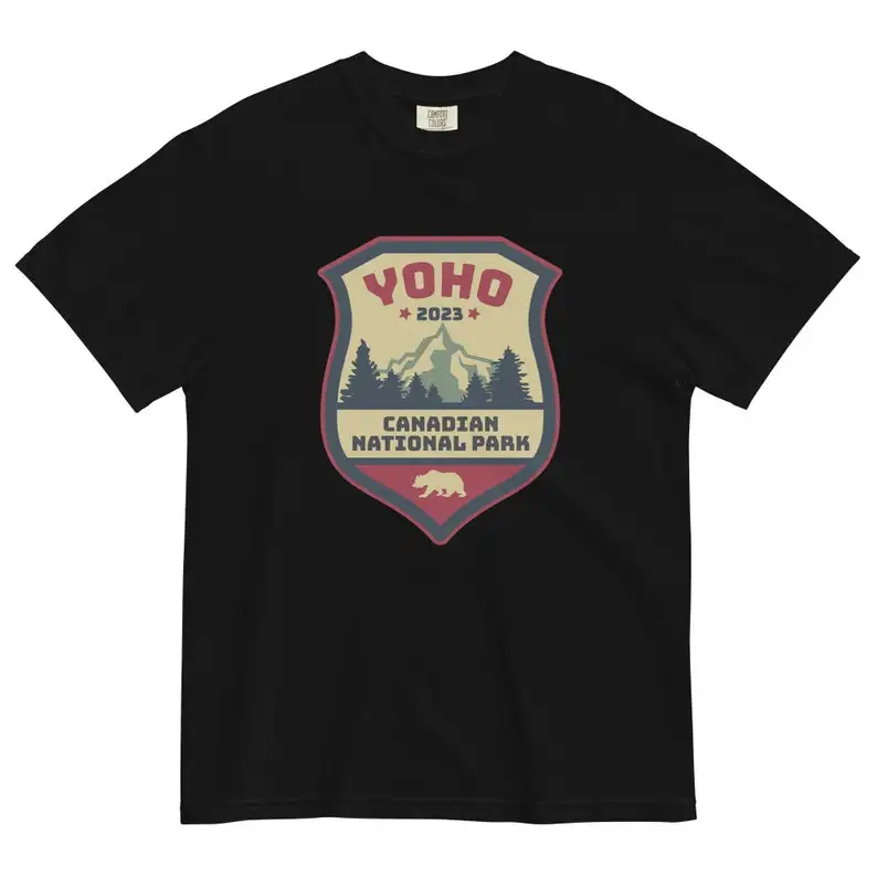 Hiking Camping and RV Canadian Yoho National Park Souvenir Unisex garment-dyed heavyweight t-shirt