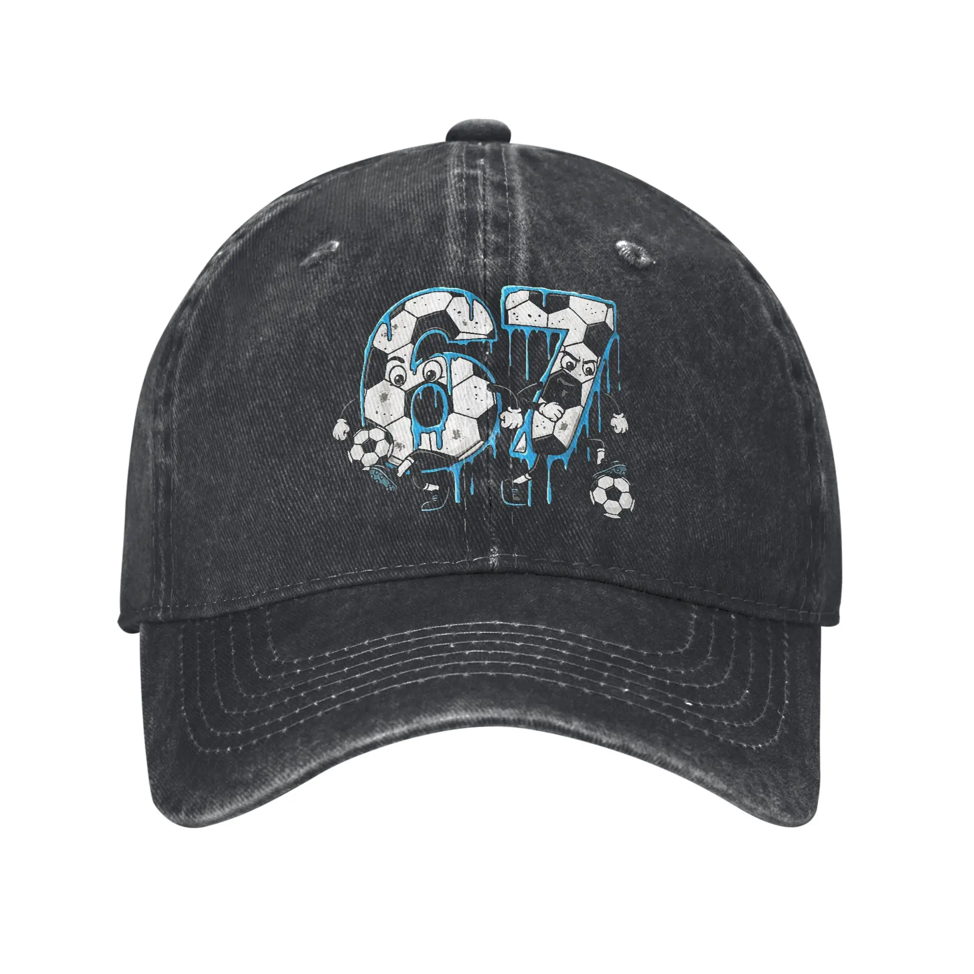 Soccer 67 Six Seven 6 7 Football Funny Meme Print Caps for Men Women Cotton  Trucker Hat Daily Headwear Baseball Cap Adjustable