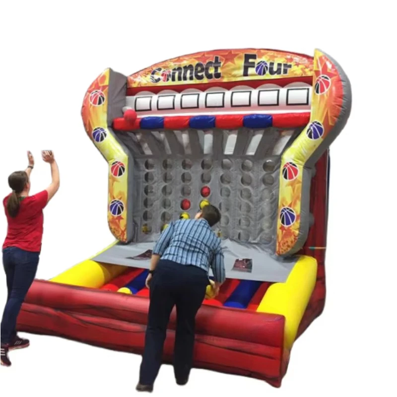 Outdoor inflatable bouncing basketball court game giant shooting toy