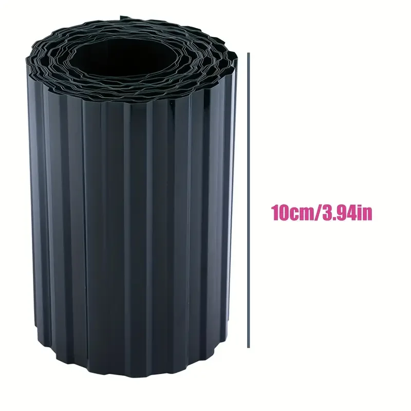 1 Roll 9M Plastic Garden Fence Easy Install Edge Weather-Resistant Lawn Borders Plastic Garden Lawn Edge Fence Accessories