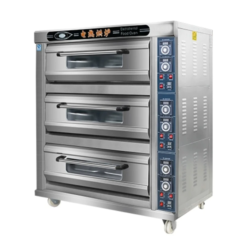 220v 2 Layers Oven Stainless Steel Bread Cake Roasted Chicken Pizza Use Kitchen Baking Machine Food Processor CommercialOve