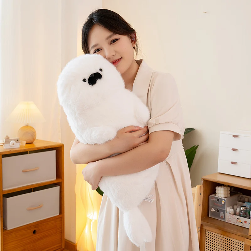 Stuffed Seal Sea Lion Plush Toy Cartoon Animal Sea Otter Soft Doll Sleeping Pillow Sofa Cushion Cute Christmas Birthday Gift