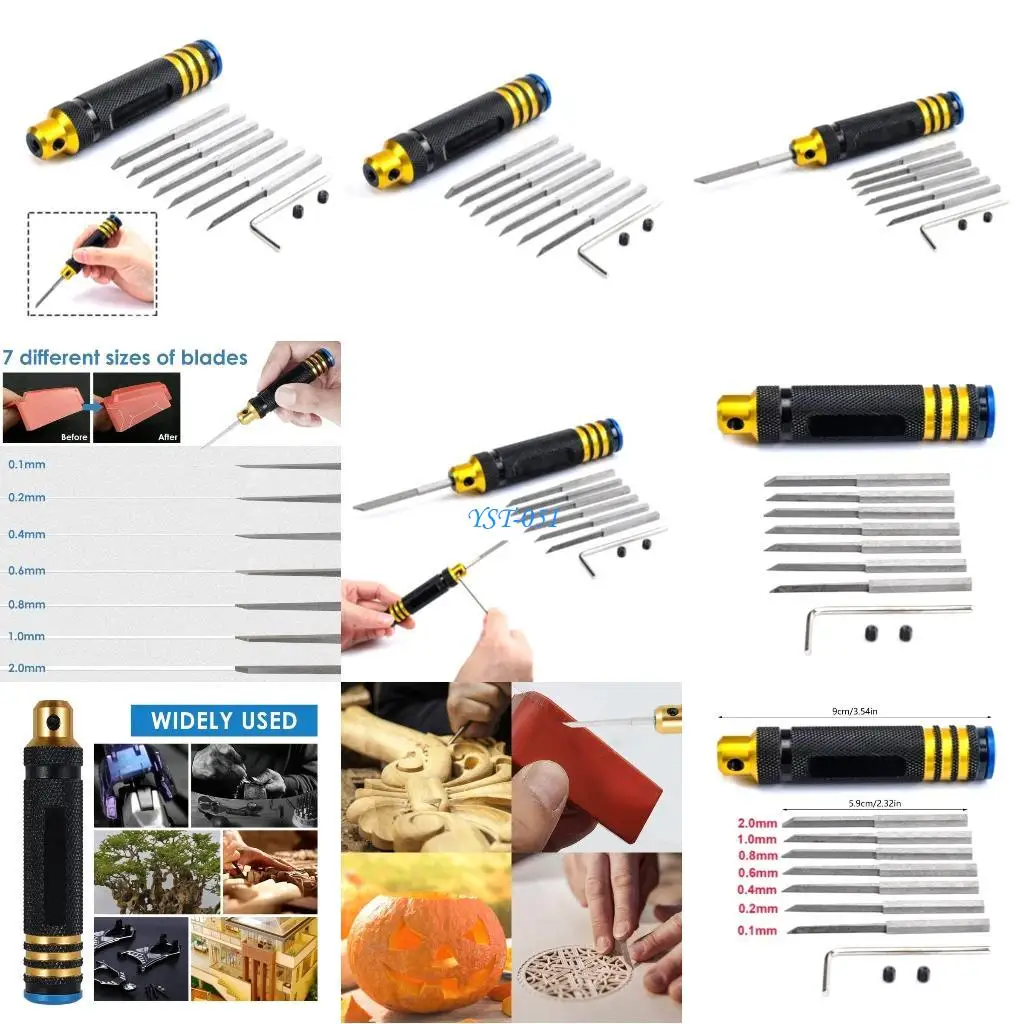 Модель E15A Разметчик с 7 резцами для резки смолы Разметчик линии Режущий инструмент Зубила Ремонт