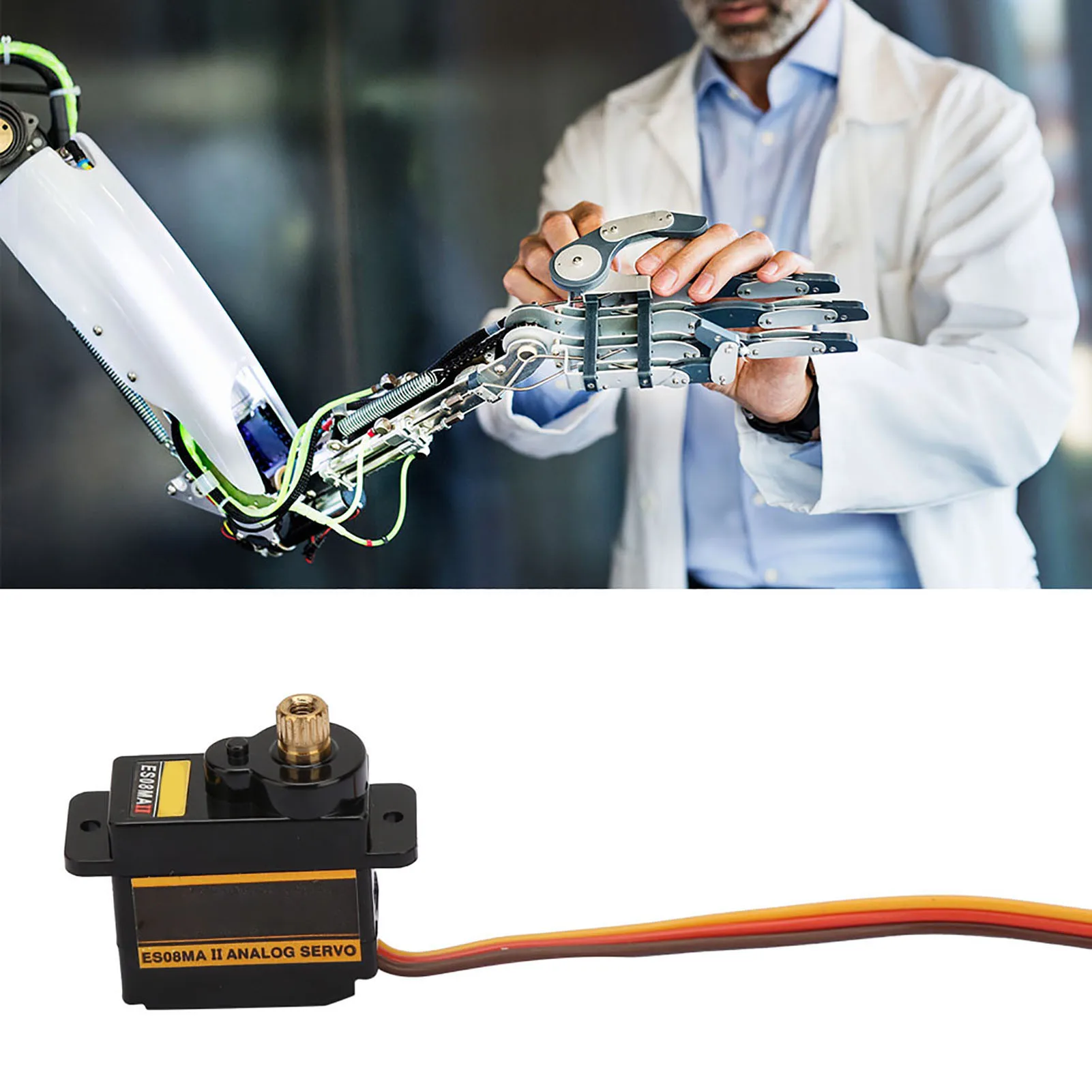 Set servo ingranaggi in metallo per EMAX ES08MA II 12g/1,8 Kg/10 secondi Servo analogico ad alta velocità Servo analogico ad alta velocità