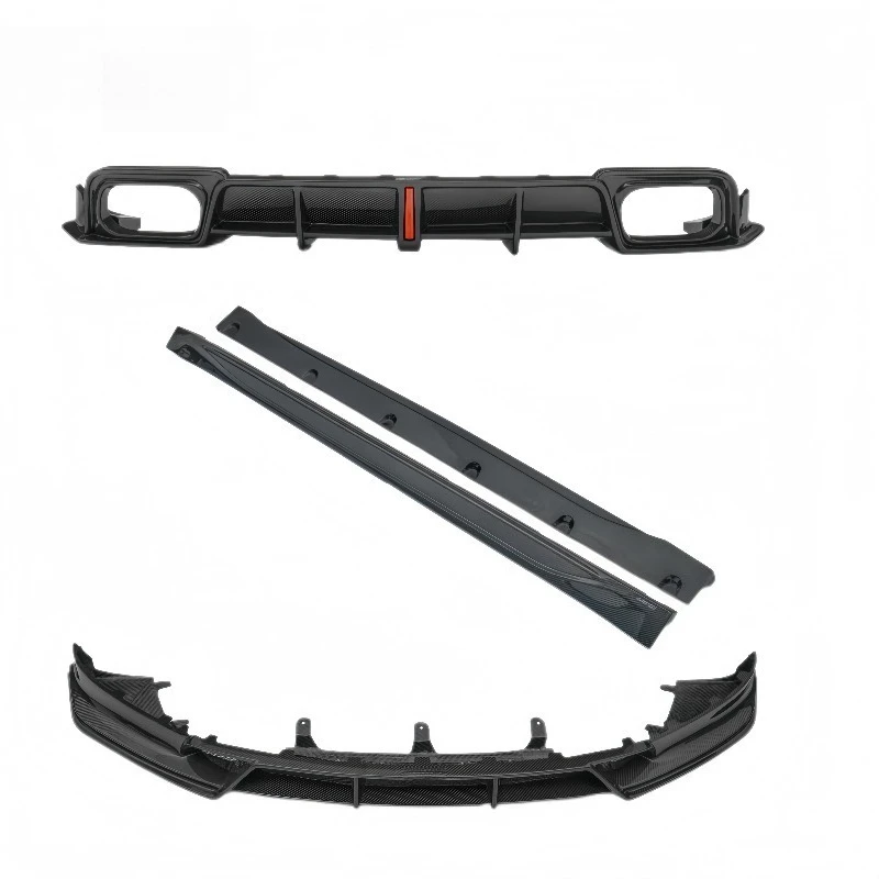 Good Quality Dry Carbon Fiber Car Body Kit  18-21 Auto Body Exterior Systems Front Lip Side Skirts Rear Lip