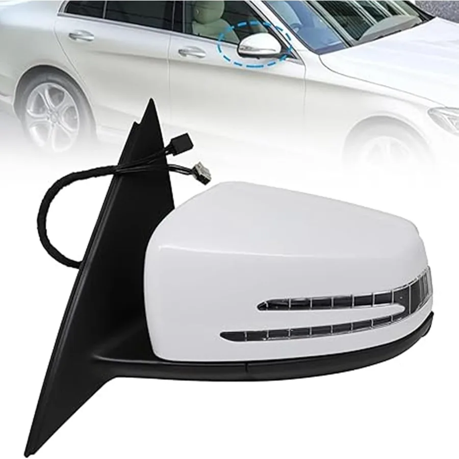

Mirror White Right Passenger Side Compatible With MercedesBenz C250 20122014 C300 20082014 C350 20082014 C63 AMG 20082011 Desig