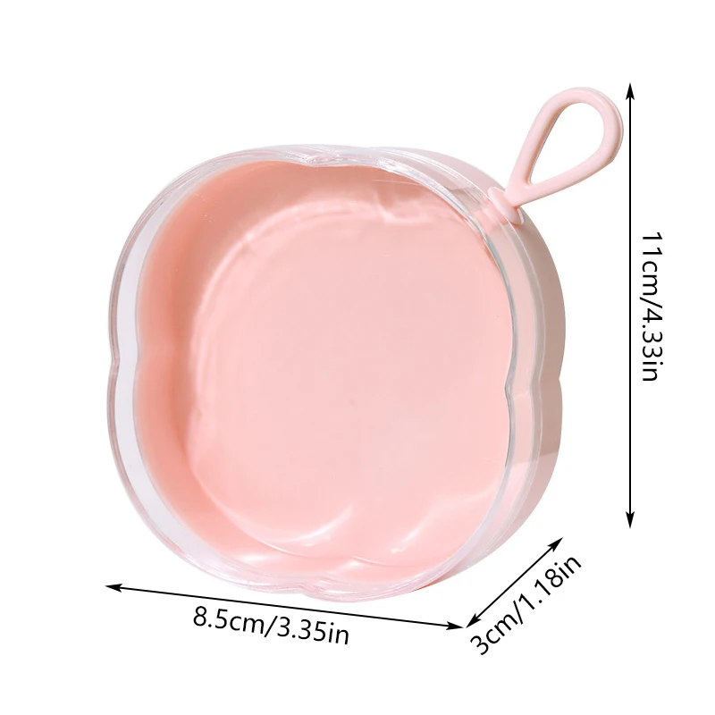 1 PCS Empty Press-On Nail Storage Plastic Four-leaf Clover Shape Boxes With Lanyard Clear Nail Packaging Case Storage Tool