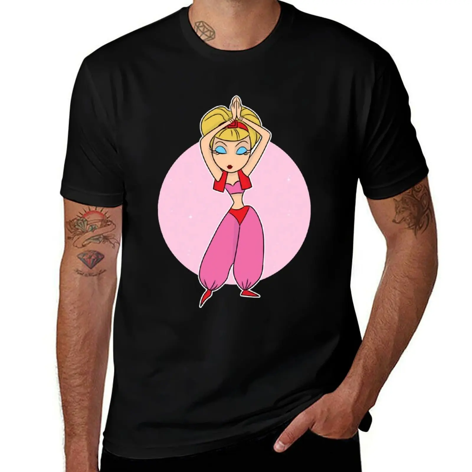 

Gift For Men Dream of Jeannie Vintage Photograp T-Shirt Sports Basic Short Sleeve T-Shirt