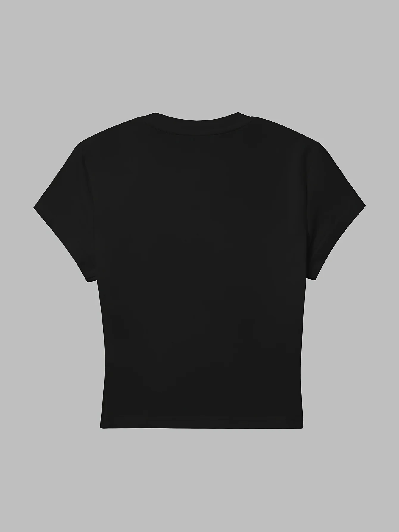 Summer New Arrival Cropped Short Sleeve Fitted T-Shirt 