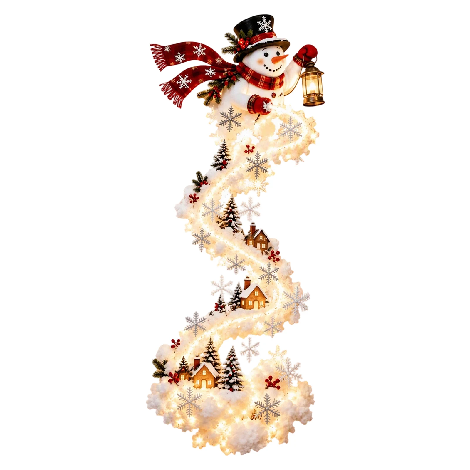 Christmas Indoor LED Wall Decor Light Strip Magic Trail Santa Snowman Reindeer Bell Holiday Atmosphere Lamp 100cm view 6