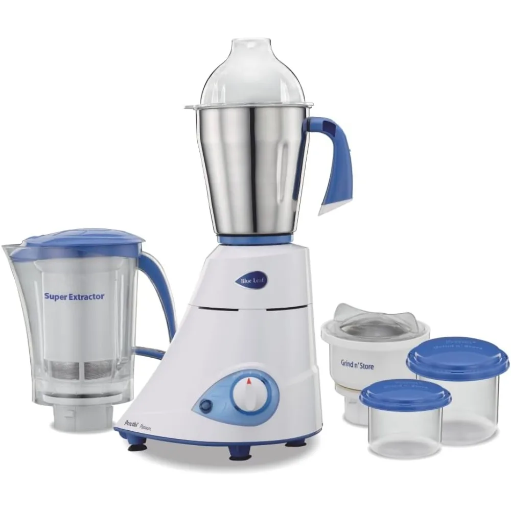 Blue Leaf Platinum 550 Watts 3 Jar Indian Mixer Grinder 110 Volts