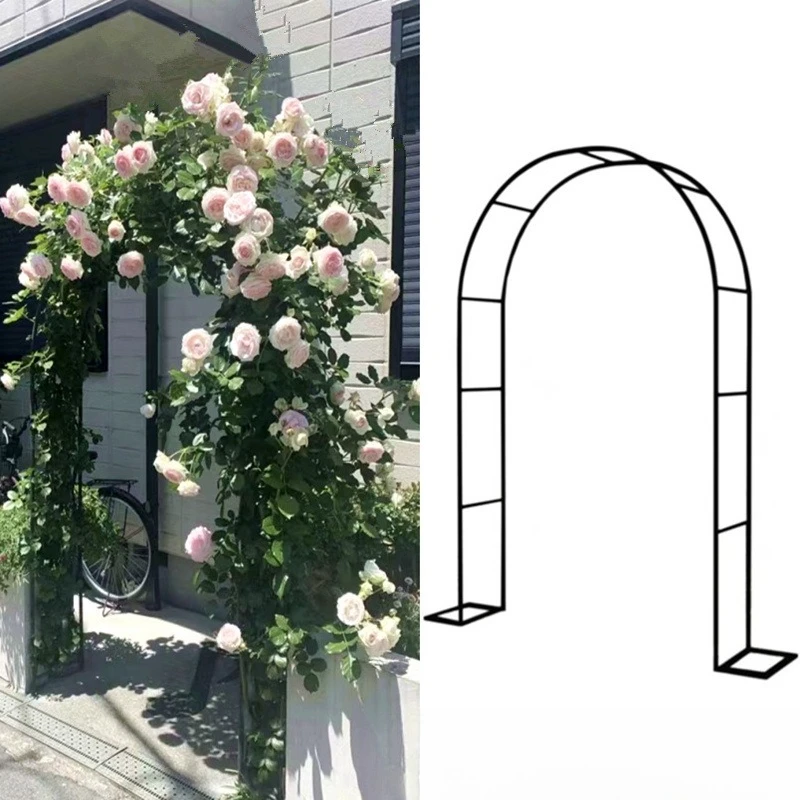 Grape rack Rose Arch Arch Flower rack Climbing vine rack Climbing plant Flower bracket Rod base Outdoor wrought iron