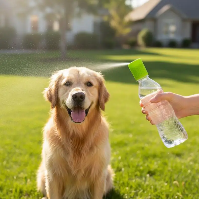 Portable Silicone Pet Bathing Sprinkler Bottle Cap Shower Head Ideal for Road Trip Camping Pet Grooming Use