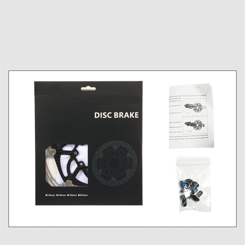 

Bike Brake Disc, Floating Disc Enhances Heat Dissipation Carbon Fiber + High Carbon Steel Anti-wear Capability for Mountain Bike