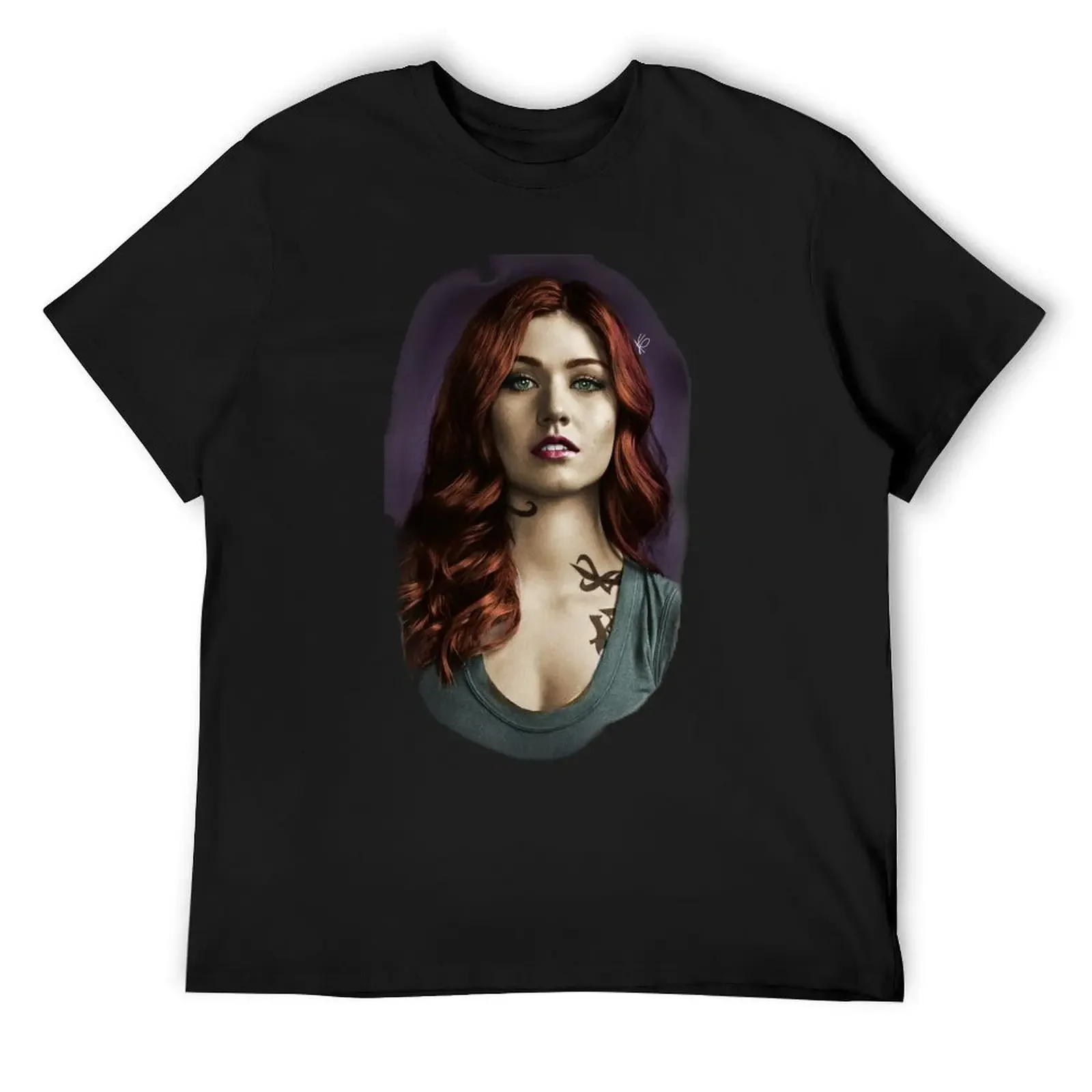 Shadowhunters - Clary Fraychild - recoloring T-Shirt anime figures oversized t shirt shirts men