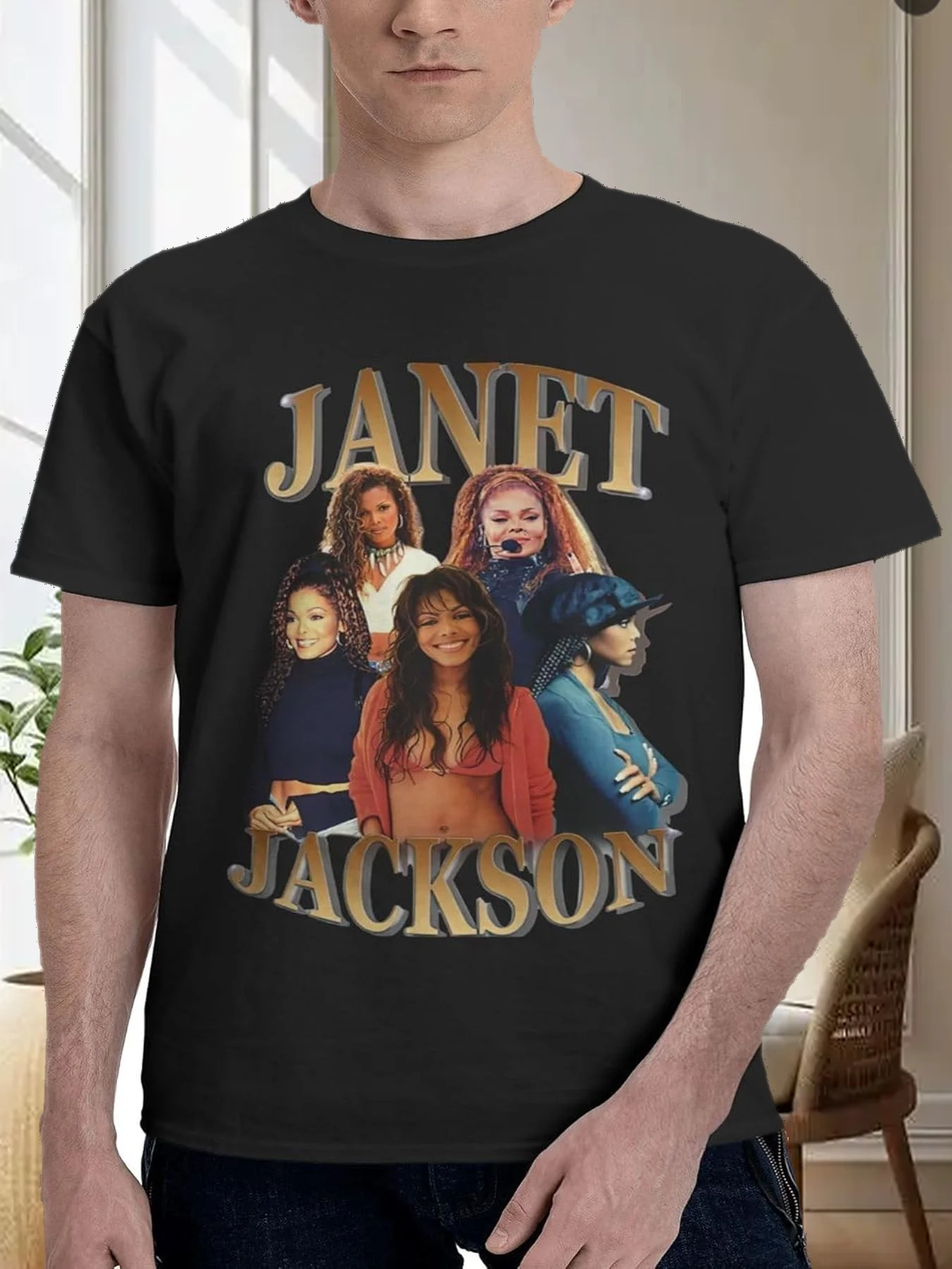 

Men's Short Sleeve T-Shirt Soft Cotton Crewneck Casual Lightweight Tee Black