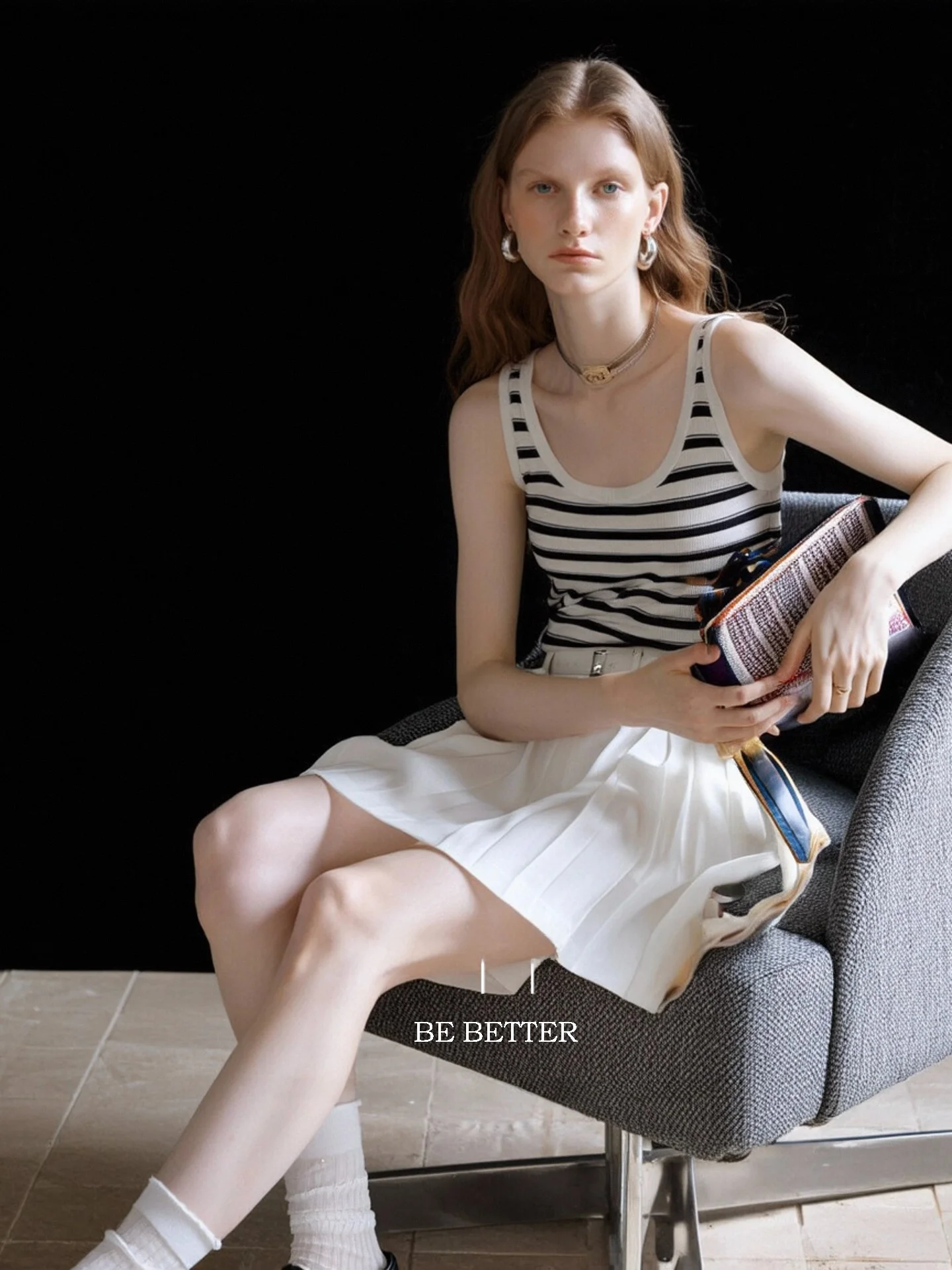 

Huaappuw High Waist A-Line Skirt for Women Spring 2026 New Arrival Elegant White Pleated School Style Commute Friendly