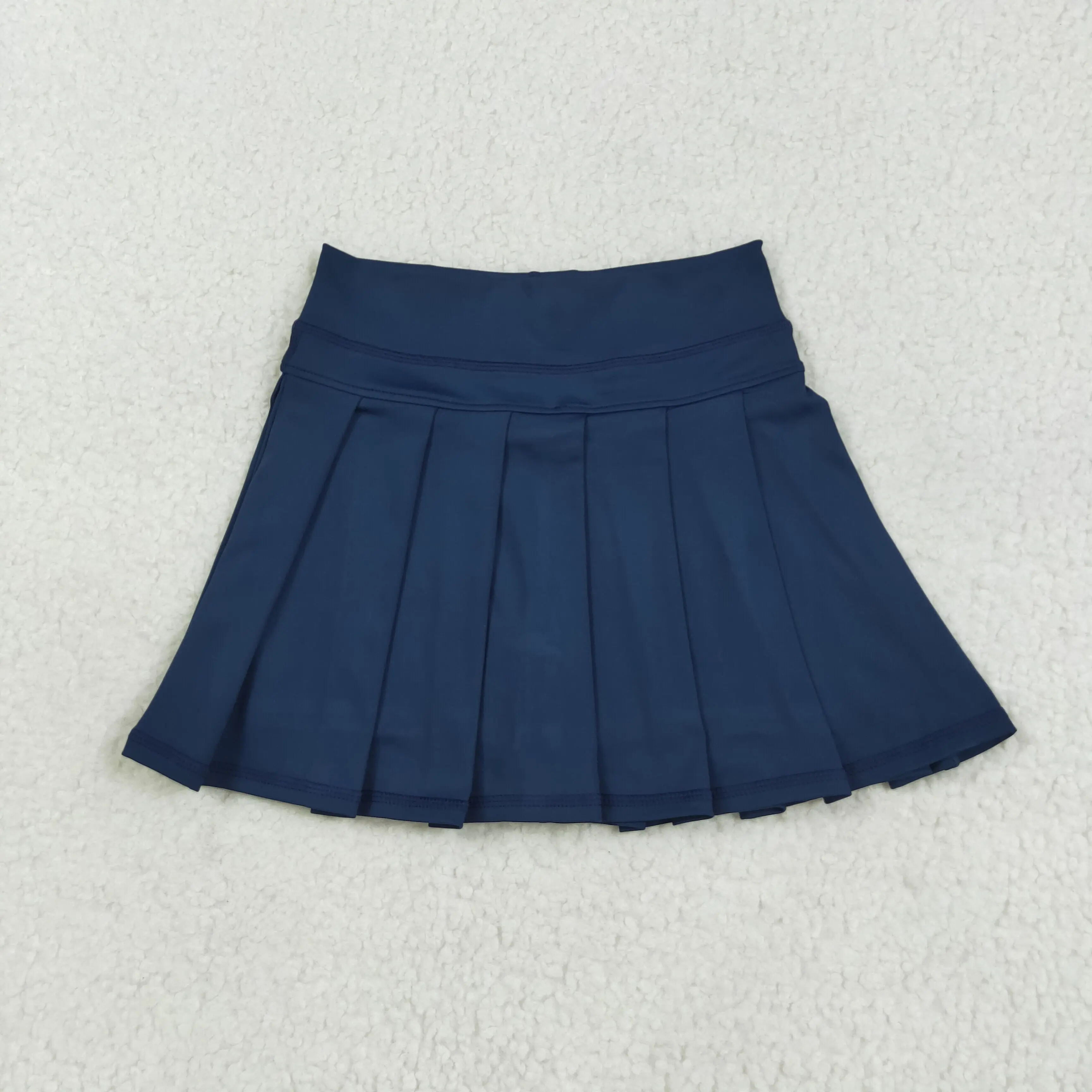 

Baby Girls Navy High-Waist Pleated Skorts Summer Activewear Yoga Bottom for Kids