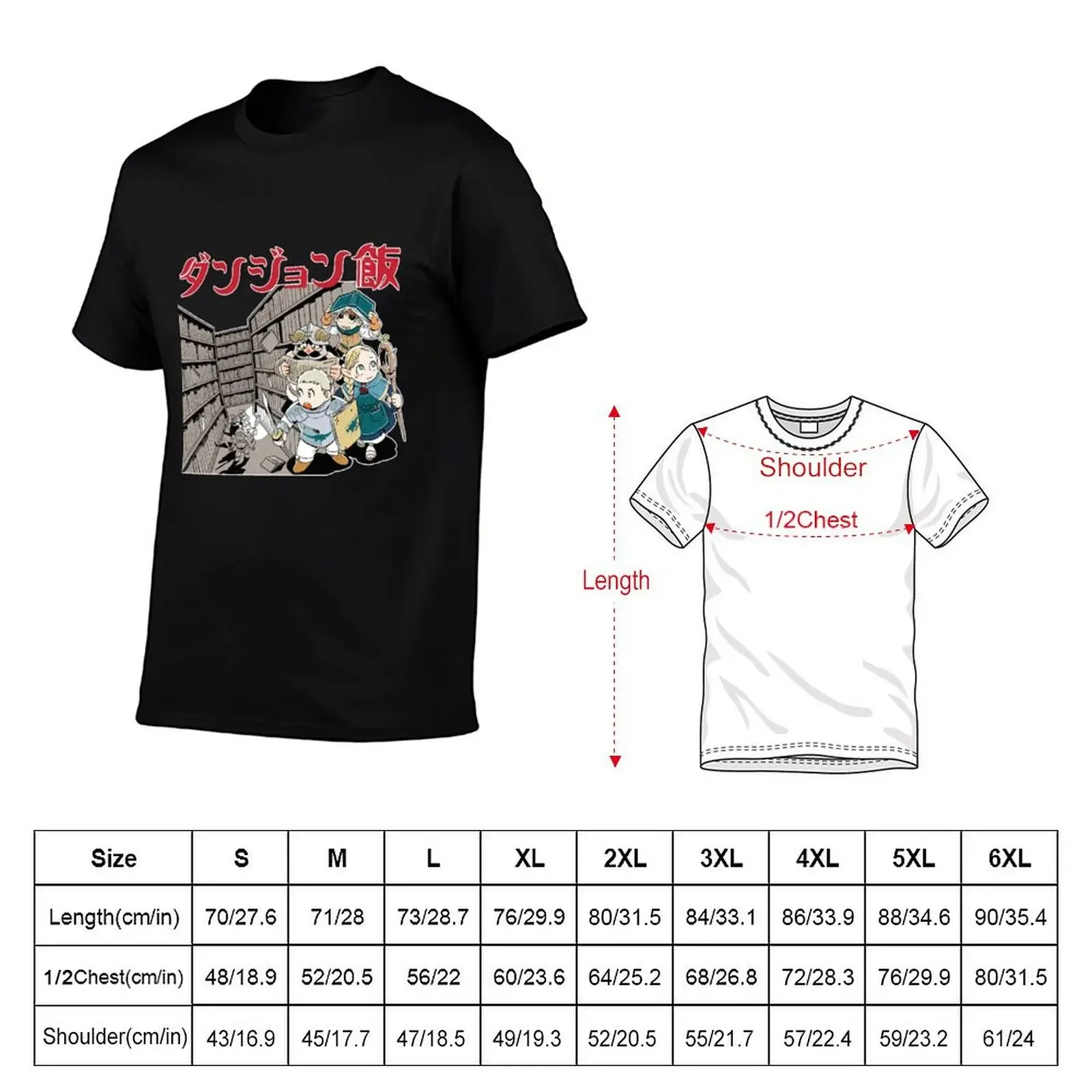 Delicious in Dungeon Animee T-Shirt customs vintage graphic tee sweat t shirt for men