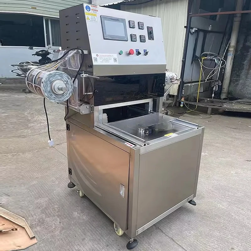 Customized Vertical MAP Vacuum Food Tray Sealer Fresh Meat Tray Modified Atmosphere Packing Machine with Pouch Packaging Type