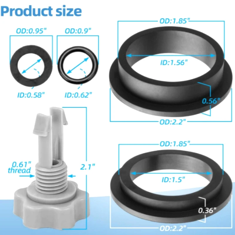 

AppliaFit O-Ring Kit for Intex 25013 Sand Filter Pumps - Includes Air Release Valves 12 Pieces 1-Pack Compatible with Intex
