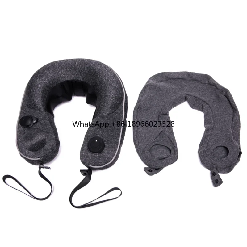 2024 Hot Sale Travel Neck Massage Pillow Rechargeable Neck Massager Adjustable Heat