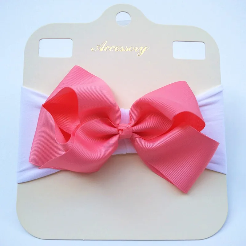 New Bow Hairband Child Hair Accessories Infant Baby Headband Headdress Flower Large Elastic Soft Nylon Hair Band