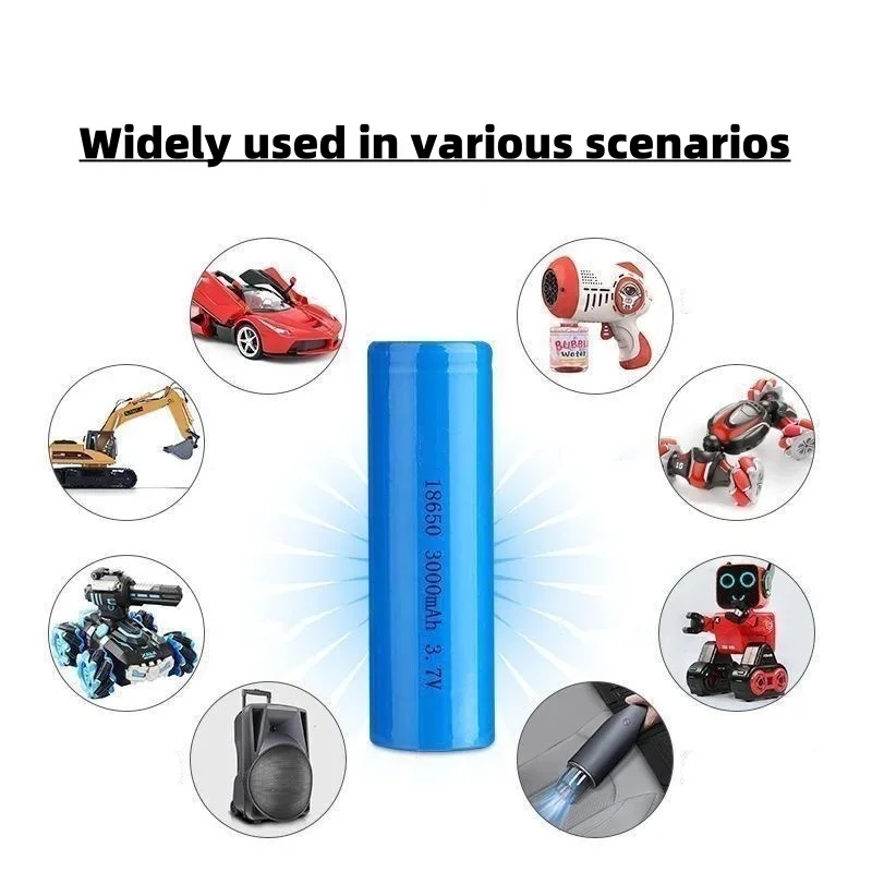 

PH2.0/XH2.54/SM plug 18650 lithium ion rechargeable battery 3.7V 3000mAh with PCB for speakers, radios, headlights, toys, etc.