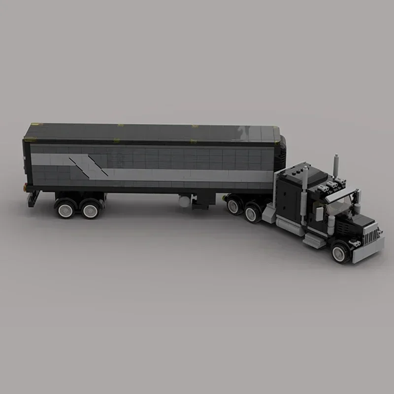 Moc Bouwstenen Stad Transport Auto Model Vrachtwagen Met Trailer Technologie Modulaire Blokken Geschenken Speelgoed Voor Kinderen DIY Montage