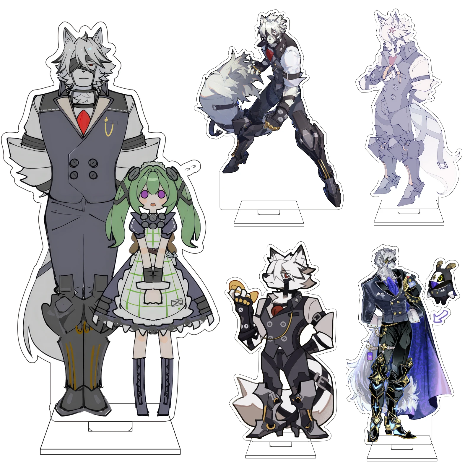 16CM Anime Zenless Zone Zero Cosplay Acryl-Figur Standplatte Von Lycaon Ornamente Geschenke