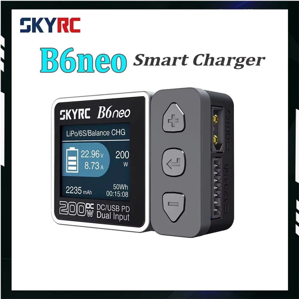 SKYRC B6neo Smart Charger LiPo Battery Balance Charger Discharger DC200W PD80W For RC Model Car Boat Airplane Drone Quadcopter