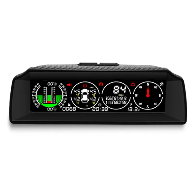 

3 in 1 Digital Multi-function Smart GPS HUD + Automotive Intelligent TPMS + Inclinometer 4X4 Offroad Car Safety System