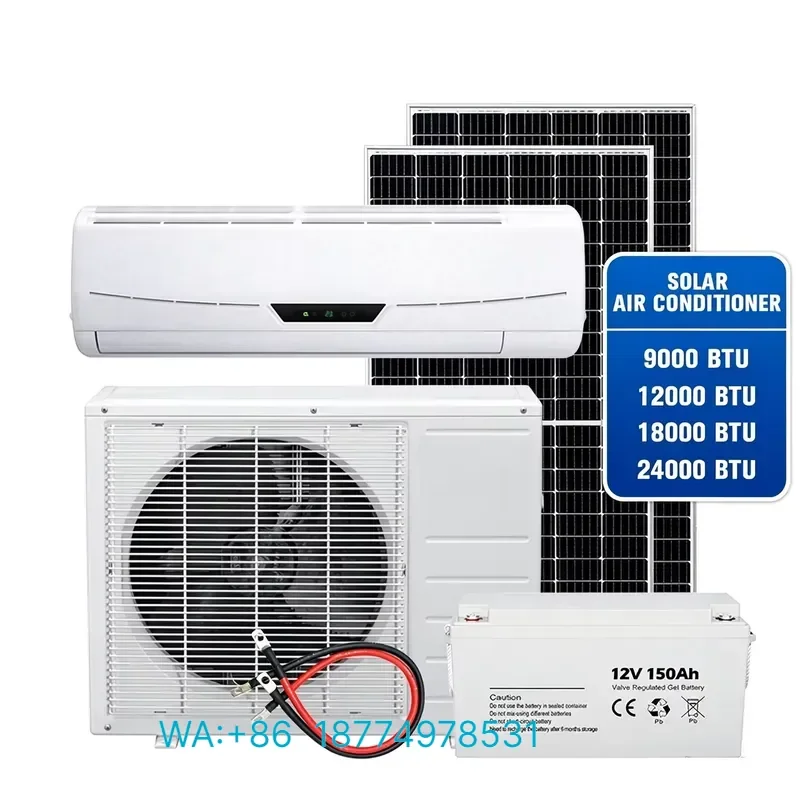 for Off Grid Solar Air Conditioner with Panel Batteries Cooling Heating System Compact Design and 8 to 36 Hour