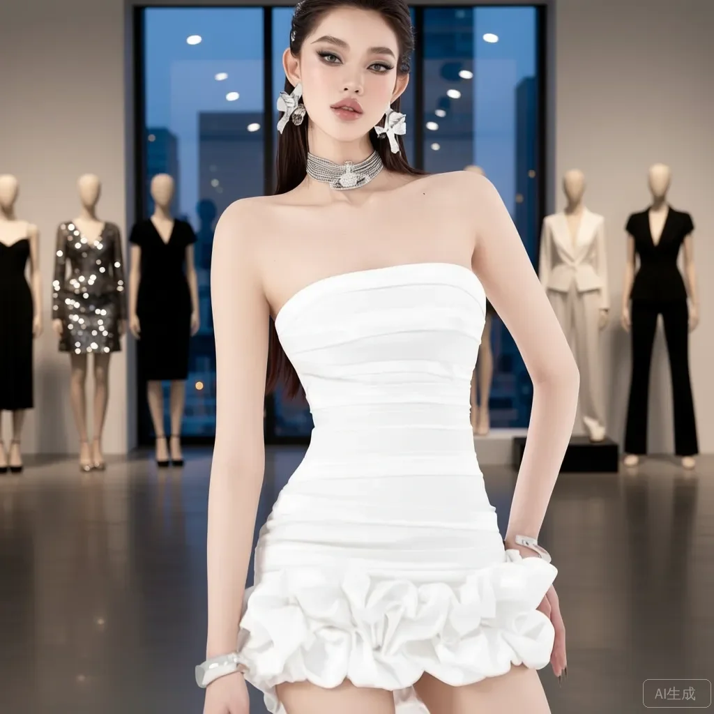 

Белое мини-облегающее платье без бретелек с рюшами и лифом с рюшами, юбка с рюшами, сексуальные вечерние свадебные платья для гостей, очень красивые летние коктейльные платья