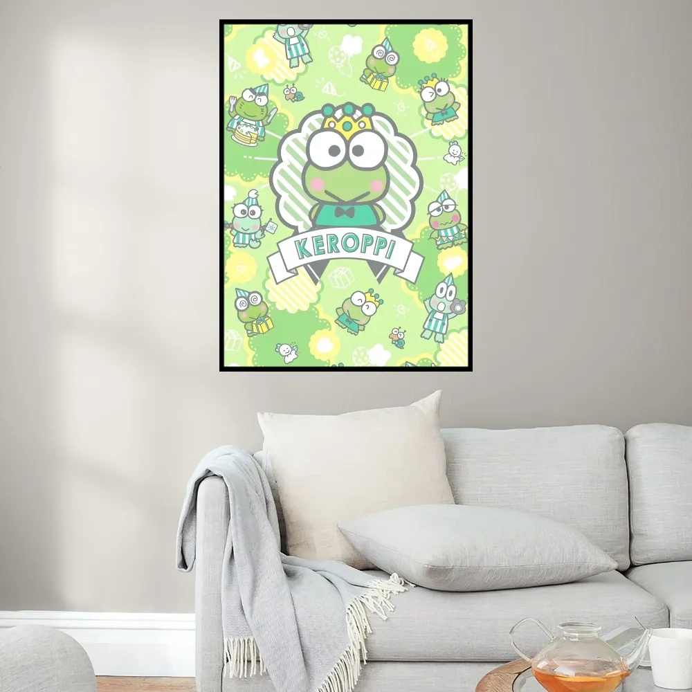 Cute Kero Kero Keroppi Poster Prints Wall Painting Bedroom Living Room Decoration Office Small