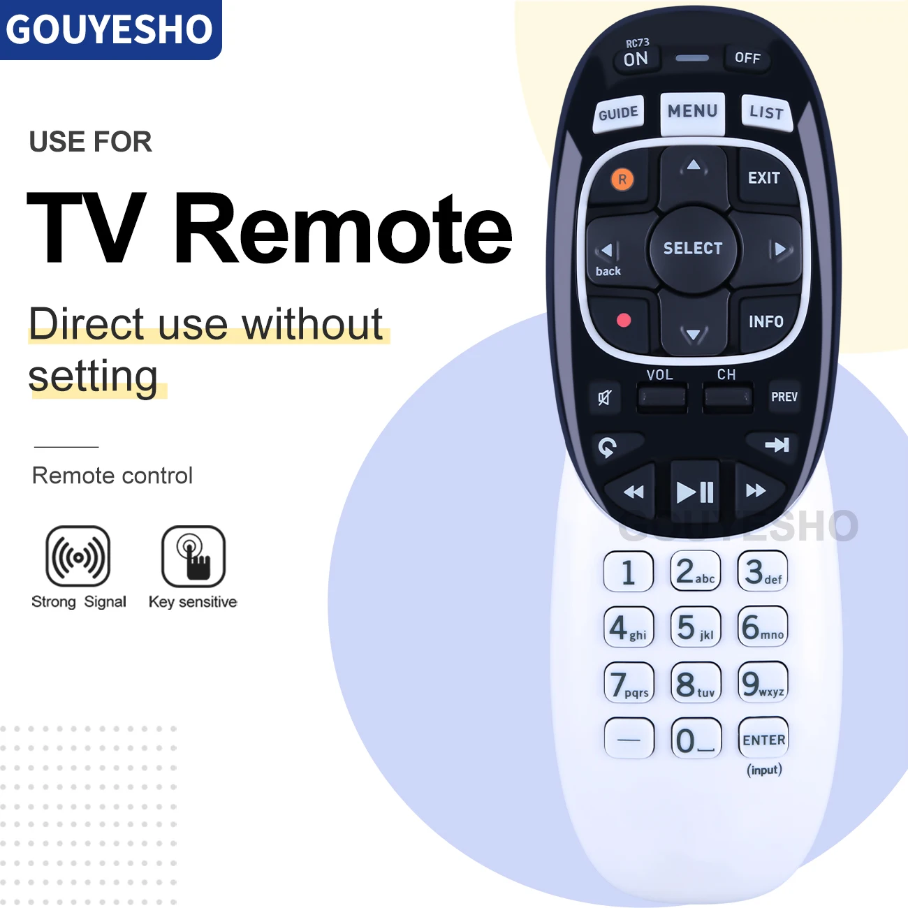 New RC73 IR/RF Remote Control Replacement Compatible For Directv RC71 RC72 Remote Control