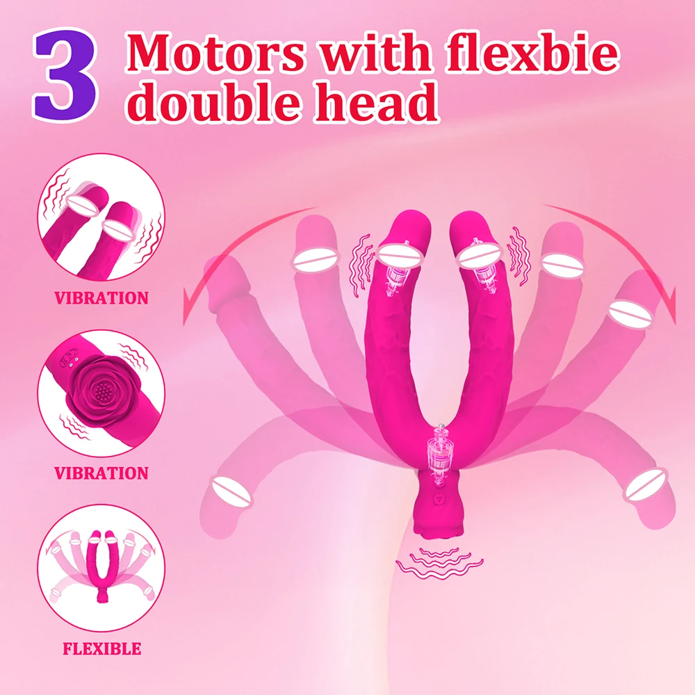 زوجين هزاز الجنس لعب الكبار للنساء المهبل البظر تحفيز مزدوجة نهاية هزاز G-بقعة الشرج تدليك الإناث الاستمناء #2