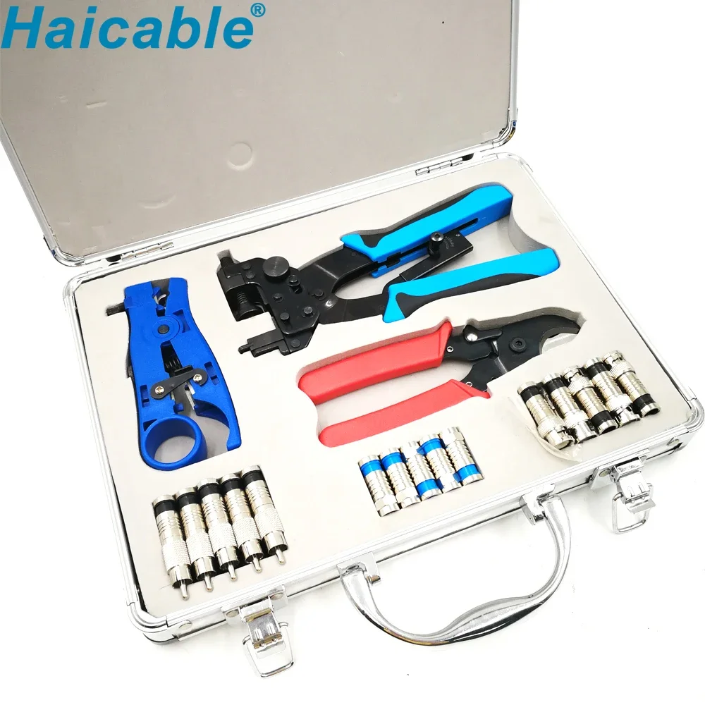 

network toolkit Connector Compression Tool for Crimping Durable Made In China HT-KH510B F/BNC/RCA Coax Crimper